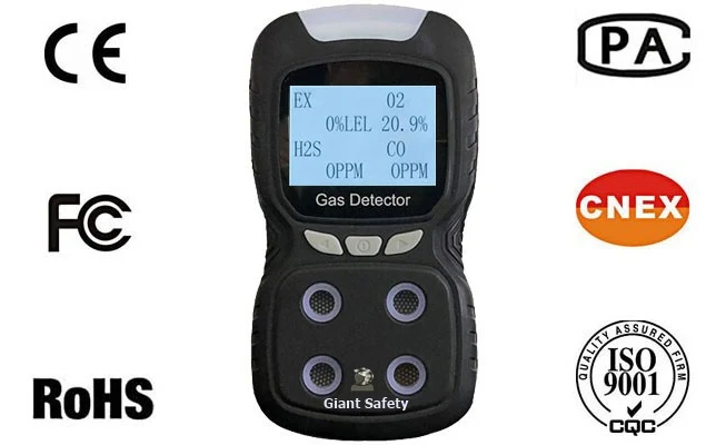 Rilevatore multigas a 4 gas