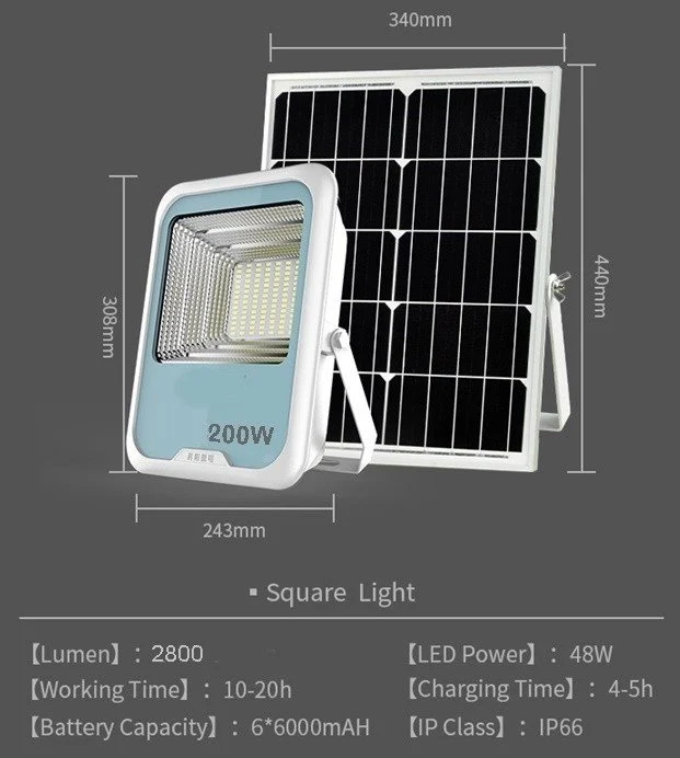 Sistema di illuminazione solare professionale 200W HD