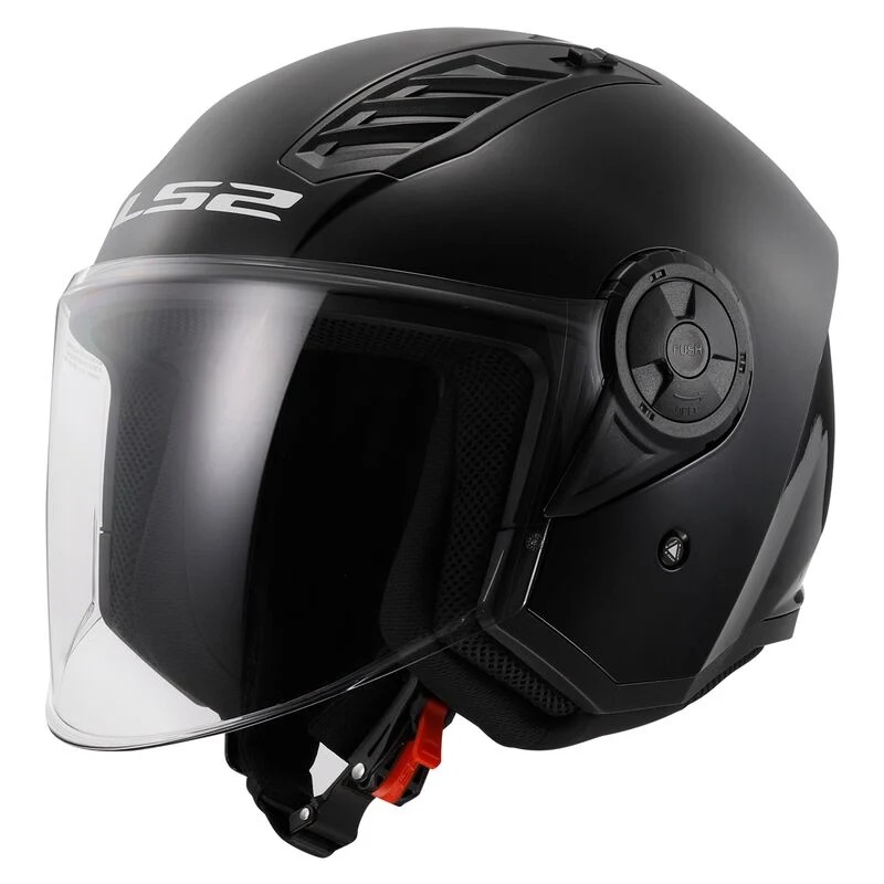 CASCO JET OF616 AIRFLOW II LS2 E2206 NERO LUCIDO