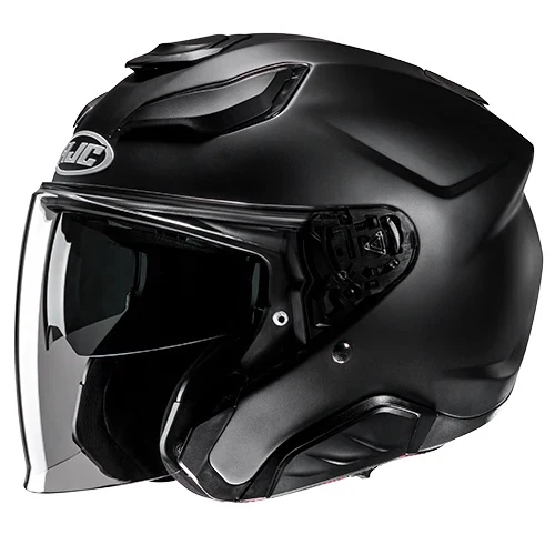 CASCO JET FIBRA HJC F31 SEMI NERO OPACO