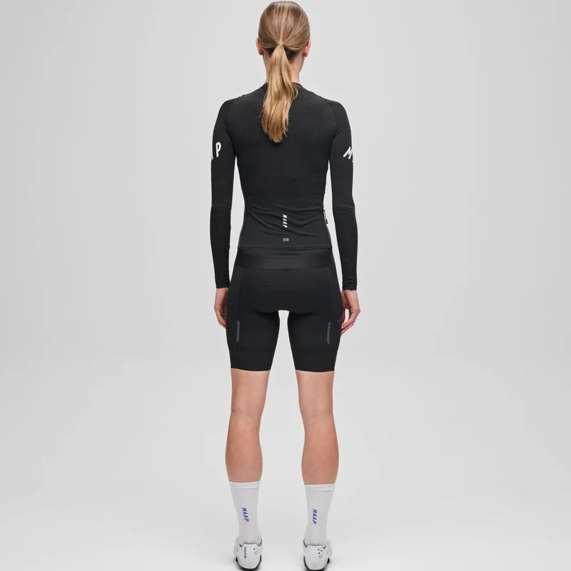 Maglia donna maniche lunghe Maap Apex Aeon - Nero bianco