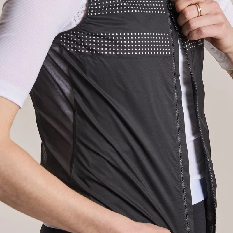 Gilet donna Rapha Brevet Wind 3 - Nero