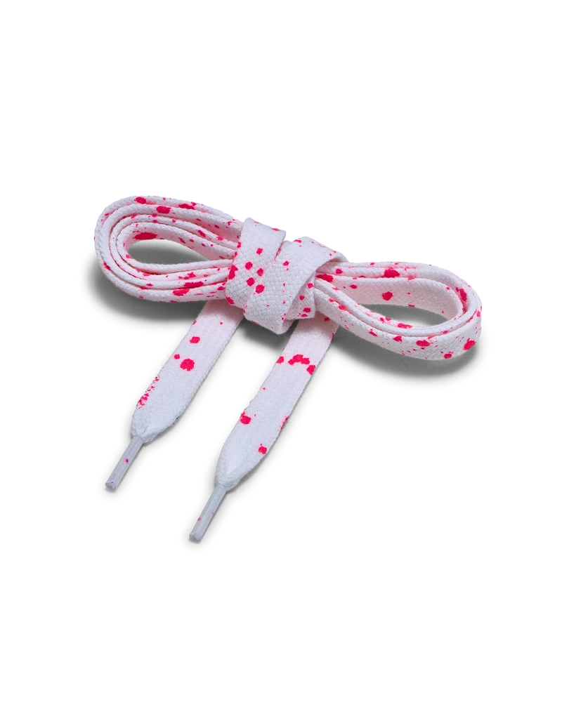 Women’s Laces in Cotton, White Fuchsia