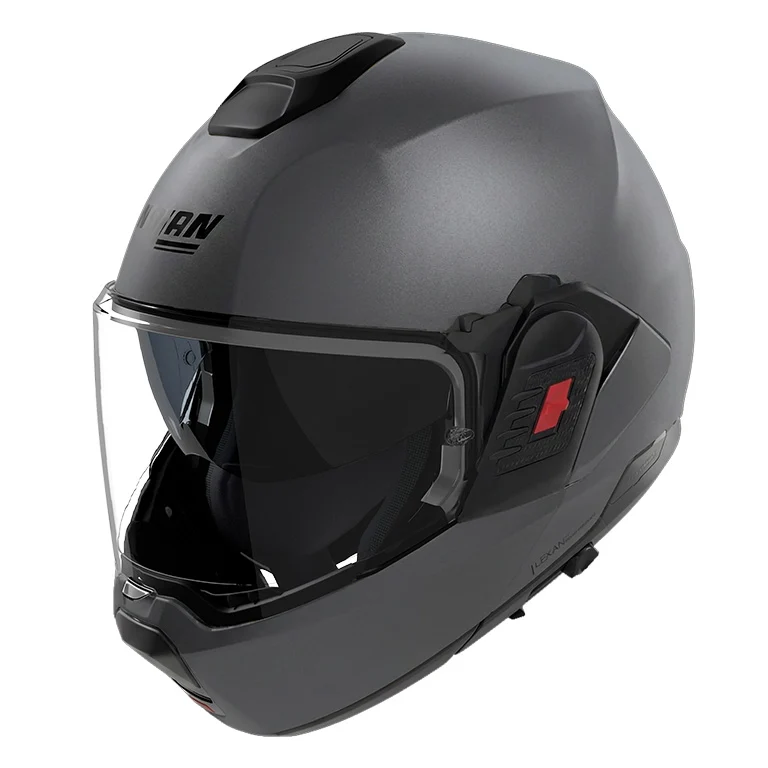 CASCO NOLAN REVERSIBILE MODULARE N120-1 CLASSICO 296 TITANIO OPACO