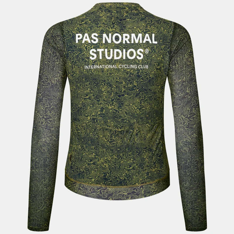 Maglia donna maniche lunghe Pas Normal Studios Essential Light AOP Grain - Verde