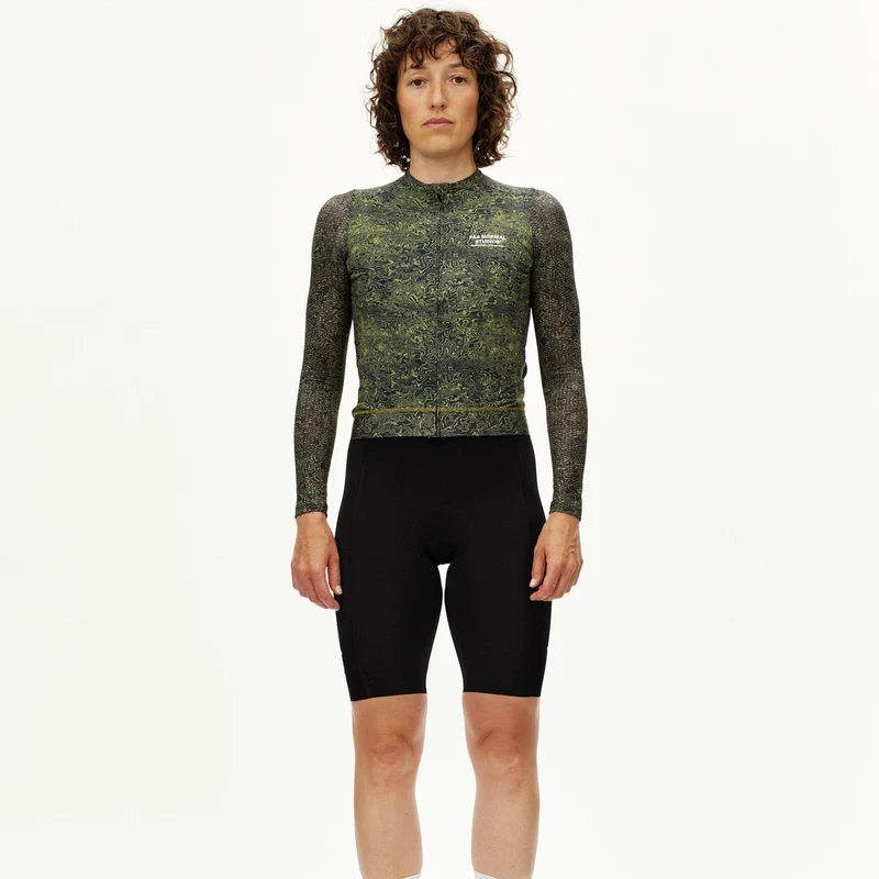 Maglia donna maniche lunghe Pas Normal Studios Essential Light AOP Grain - Verde