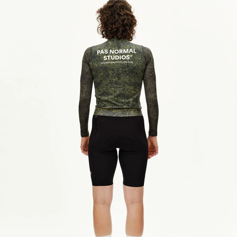 Maglia donna maniche lunghe Pas Normal Studios Essential Light AOP Grain - Verde