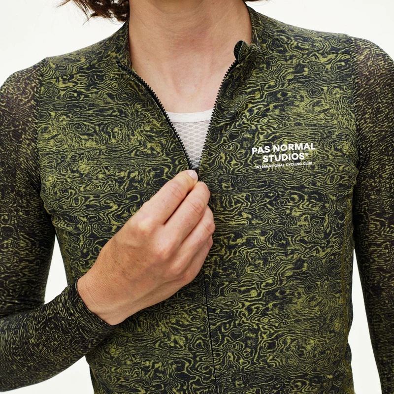 Maglia donna maniche lunghe Pas Normal Studios Essential Light AOP Grain - Verde