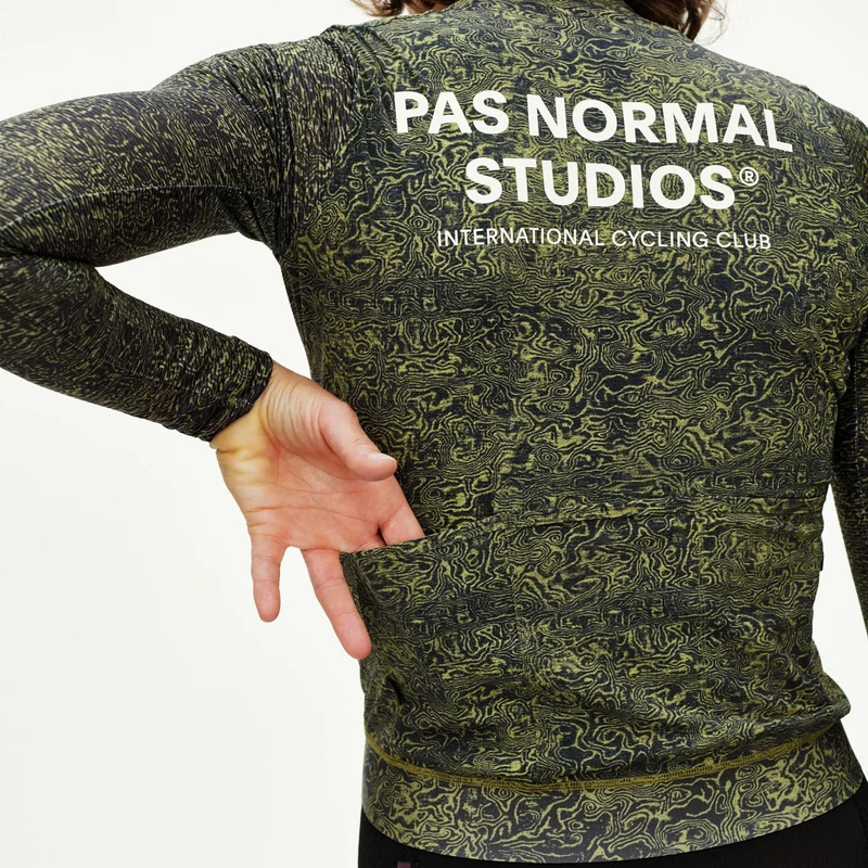 Maglia donna maniche lunghe Pas Normal Studios Essential Light AOP Grain - Verde