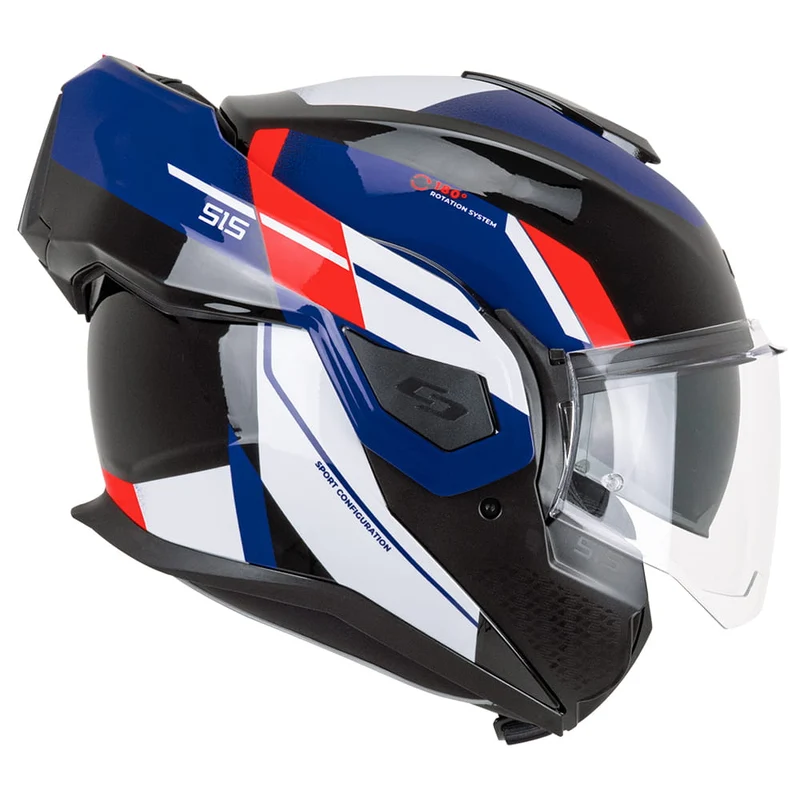 CASCO CGM REVERSIBILE MODULARE 515G VERSO SPORT NERO ROSSO BLU