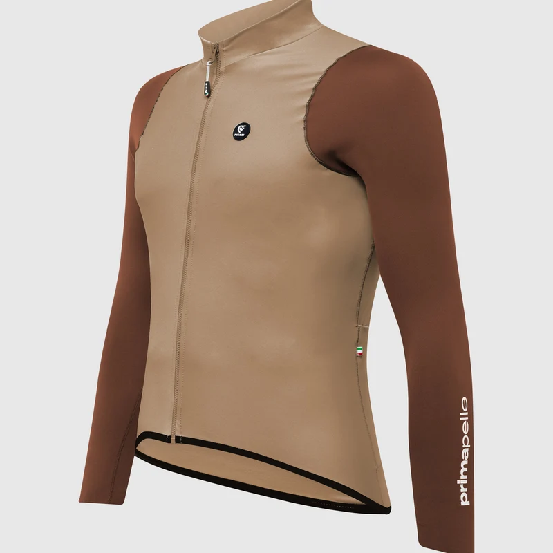 Maglia maniche lunghe Pissei Primapelle Bicolor - Argilla espresso