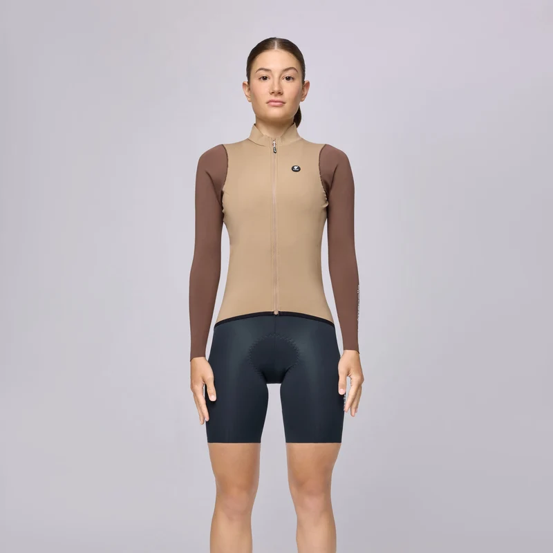 Maglia maniche lunghe Pissei Primapelle Bicolor - Argilla espresso