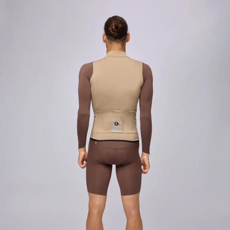 Maglia maniche lunghe Pissei Primapelle Bicolor - Argilla espresso