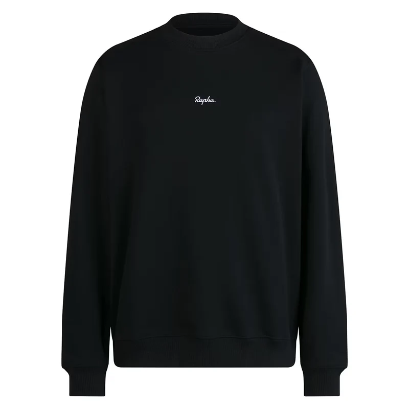 Felpa senza cappuccio Rapha Heavyweight Cotton - Nero