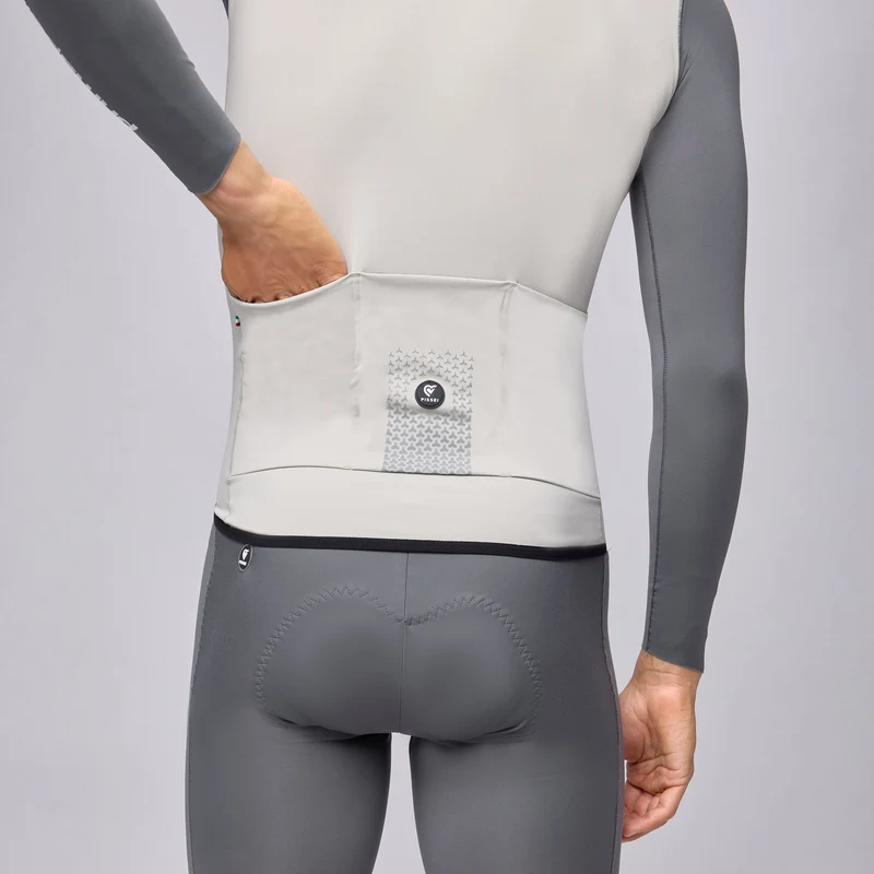 Maglia maniche lunghe Pissei Primapelle Bicolor - Grigio