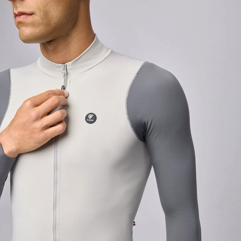 Maglia maniche lunghe Pissei Primapelle Bicolor - Grigio