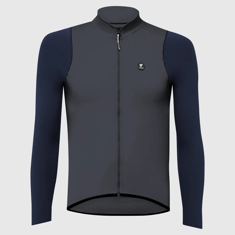 Maglia maniche lunghe Pissei Primapelle Bicolor - Grigio blu