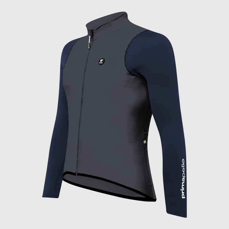 Maglia maniche lunghe Pissei Primapelle Bicolor - Grigio blu