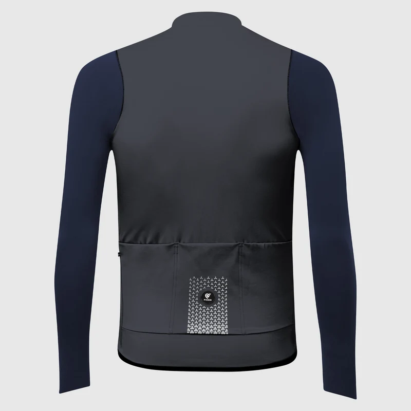 Maglia maniche lunghe Pissei Primapelle Bicolor - Grigio blu