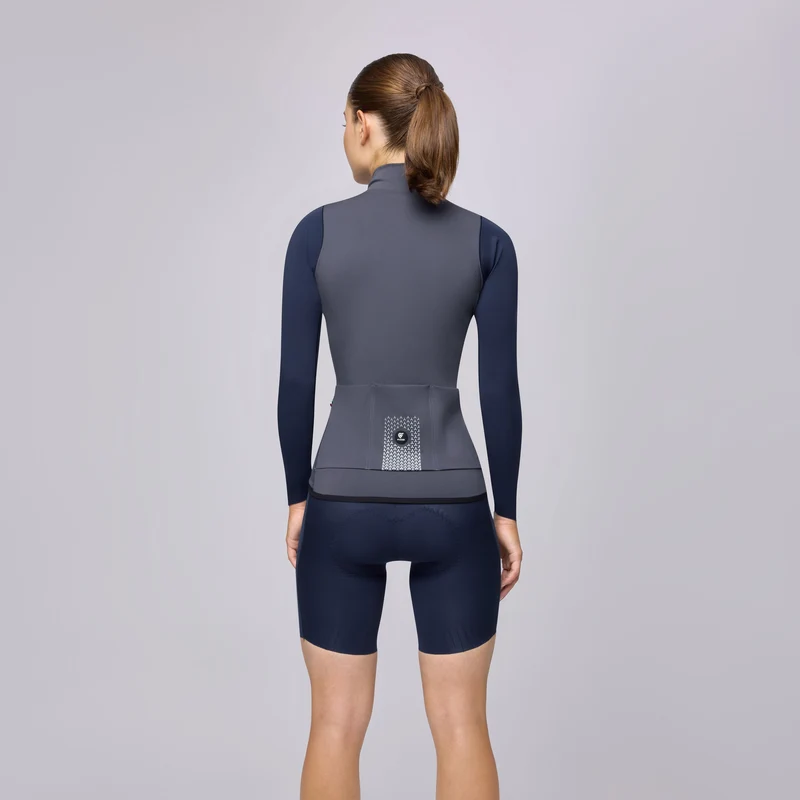 Maglia maniche lunghe Pissei Primapelle Bicolor - Grigio blu