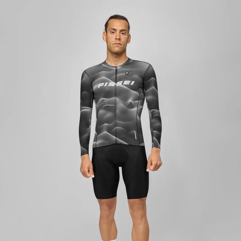 Maglia maniche lunghe Pissei Sanremo - Nero grigio