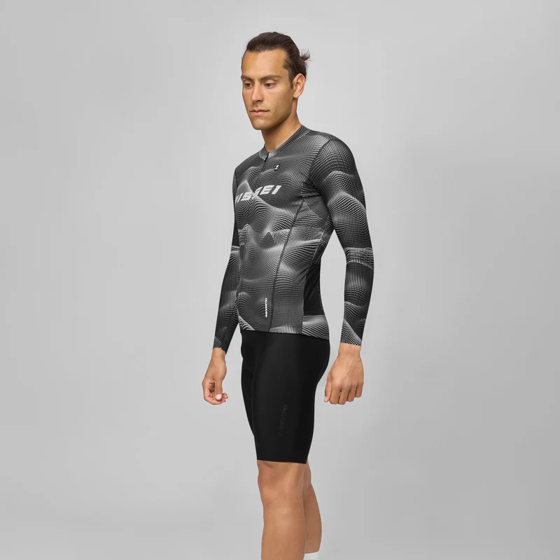 Maglia maniche lunghe Pissei Sanremo - Nero grigio