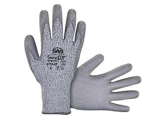 Guanti in maglia HPPE resistenti al calore con guanti con palmo in PU