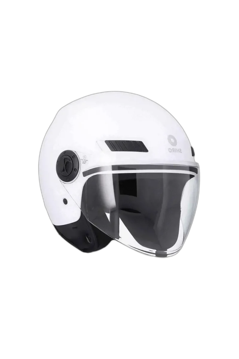 SHIRO SH-62 KIOTO CASCHI DI MOTO MONOCOLOR BIANCO