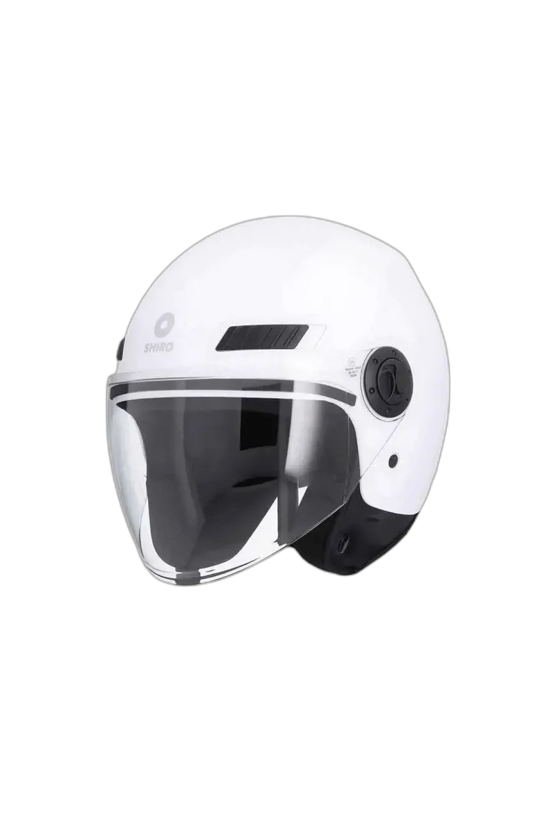 SHIRO SH-62 KIOTO CASCHI DI MOTO MONOCOLOR BIANCO