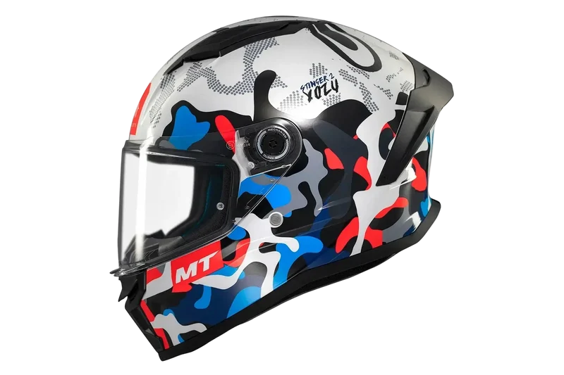 MT STINGER 2 YOZU INTEGRALE CASCHI DI MOTO BLU BIANCO