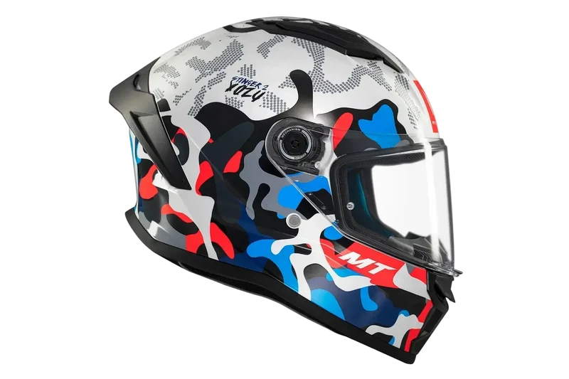 MT STINGER 2 YOZU INTEGRALE CASCHI DI MOTO BLU BIANCO
