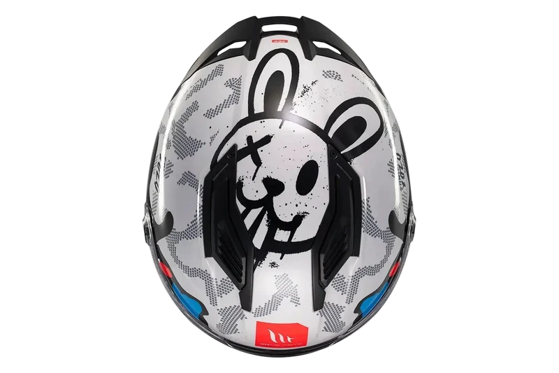 MT STINGER 2 YOZU INTEGRALE CASCHI DI MOTO BLU BIANCO