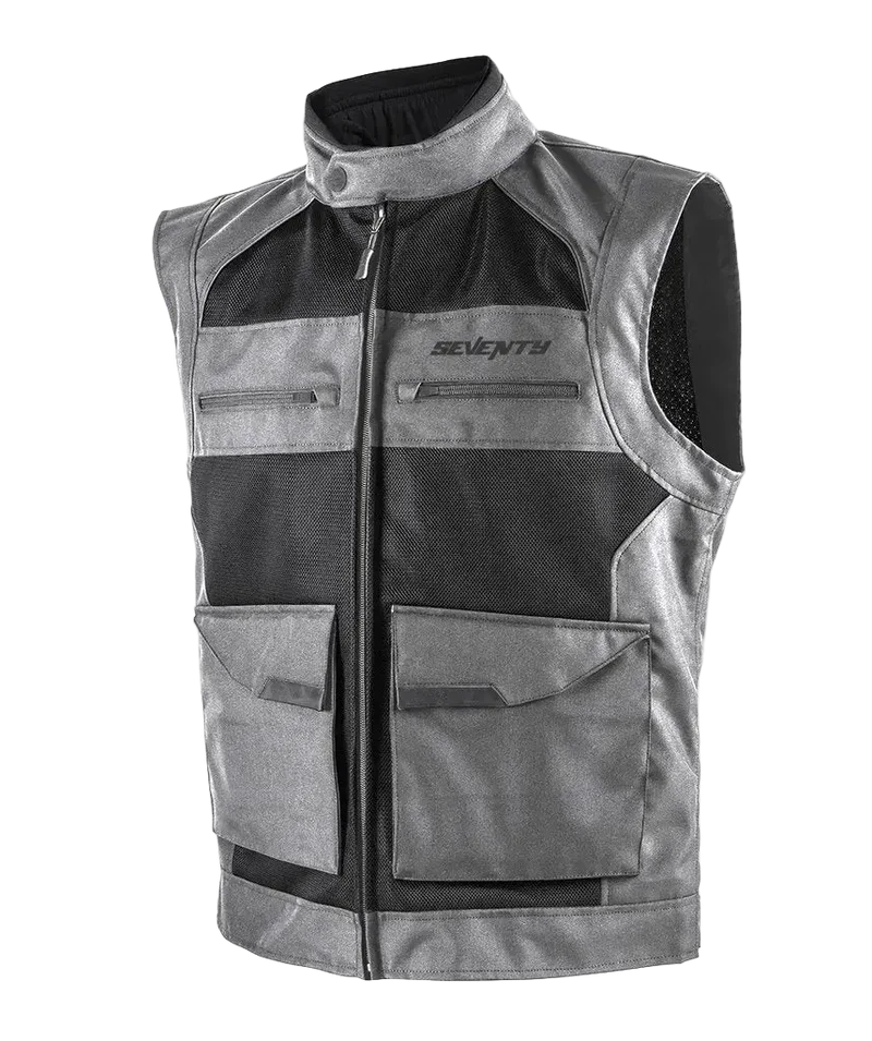 SEVENTY SCIROCCO SD-S3 Chaleco Di Moto De Verano Hombre Gris