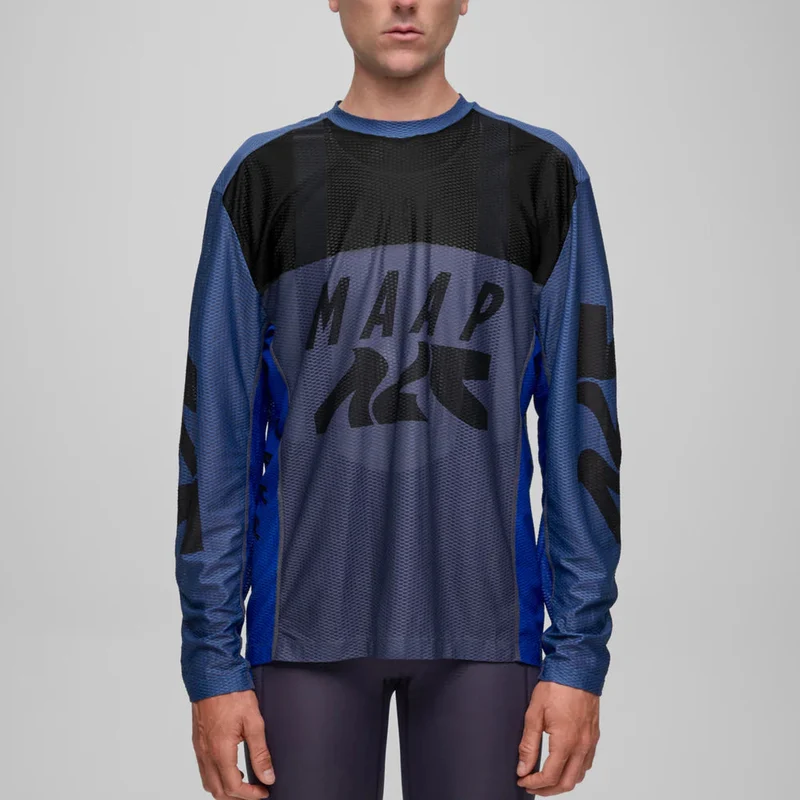 Maglia maniche lunghe Maap Alt Road Air Mesh - Blu