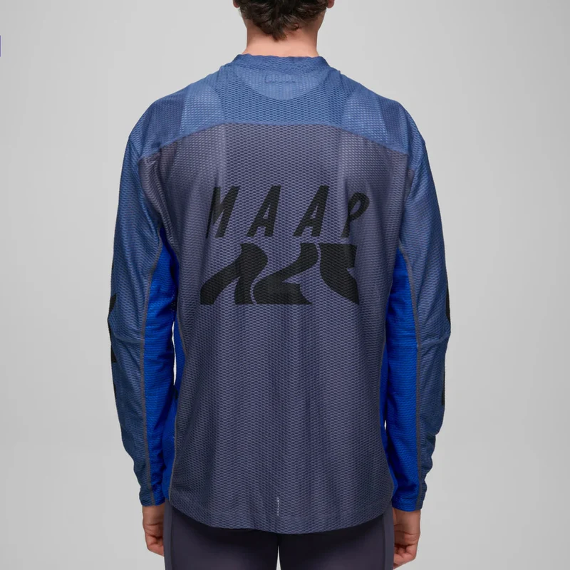 Maglia maniche lunghe Maap Alt Road Air Mesh - Blu