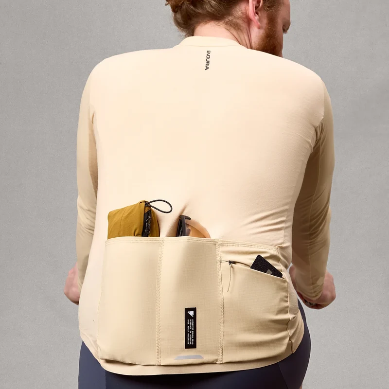 Maglia maniche lunghe Endura AllTrack Ride - Beige