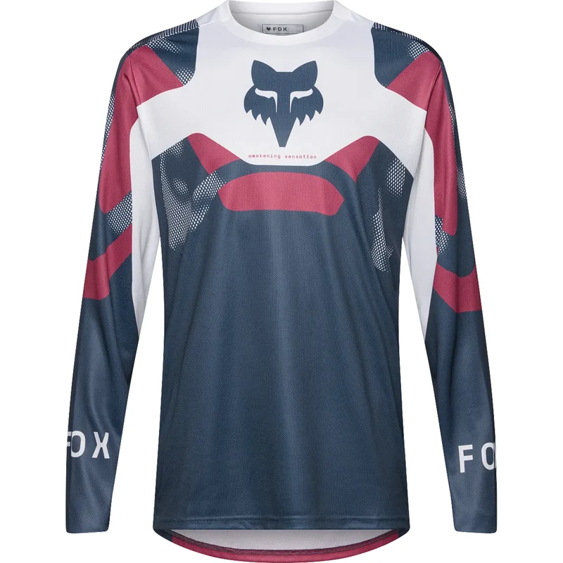 Maglia maniche lunghe mtb Fox Ranger Tactile - Bianco blu