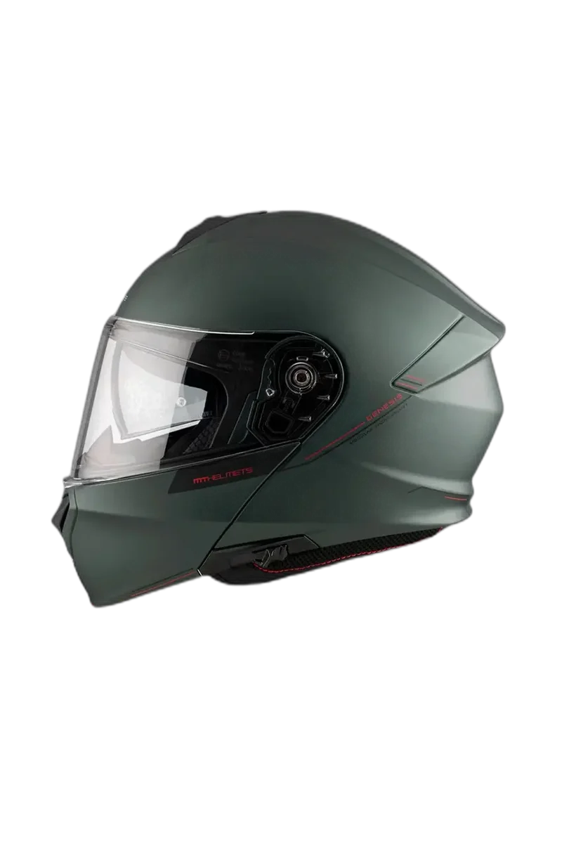 MT GENESIS SV SOLID A6 INTEGRALE MODULARE CASCHI DI MOTO VERDE OPACO