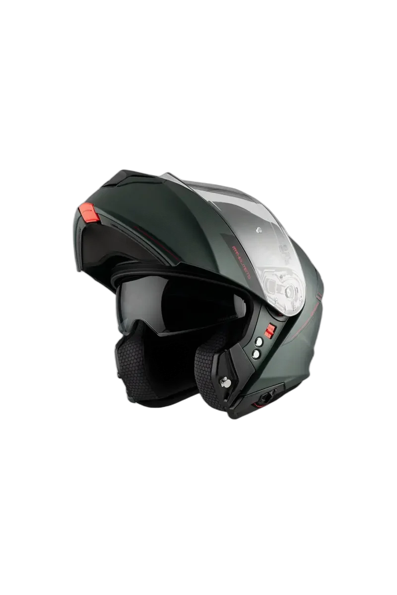 MT GENESIS SV SOLID A6 INTEGRALE MODULARE CASCHI DI MOTO VERDE OPACO