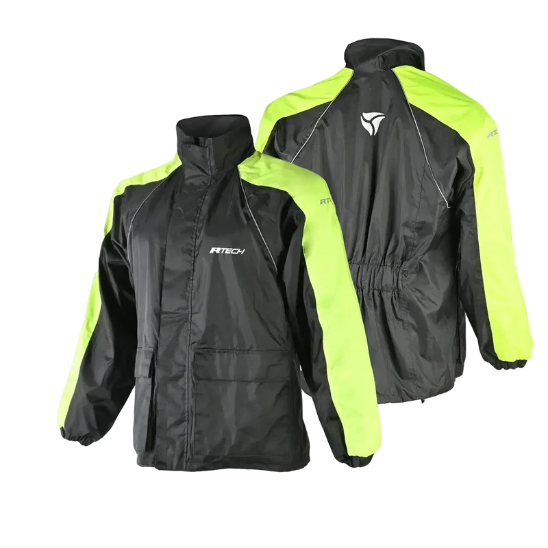 R-TECH TRACKER IMPERMEABILE NERO FLUO