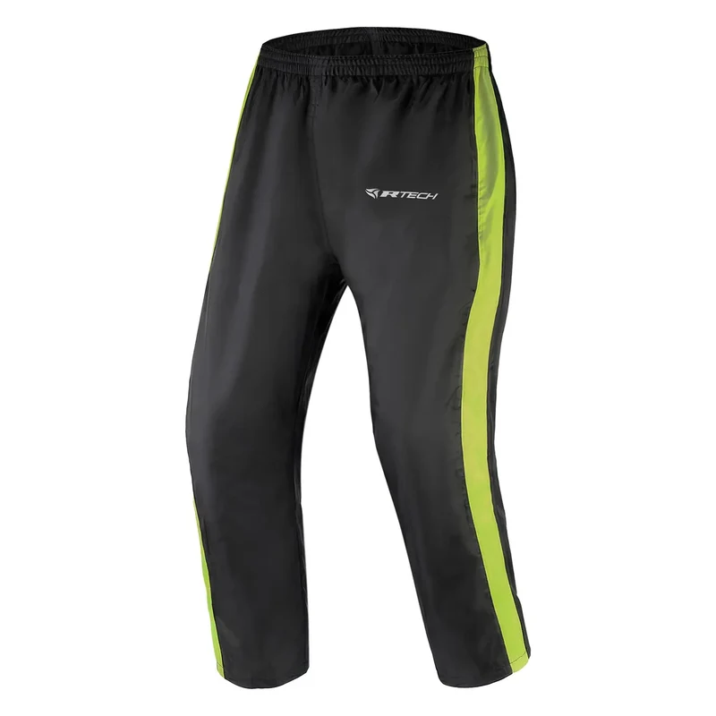 R-TECH TRACKER PANTALONI DI MOTO IMPERMEABILE NERO FLUO