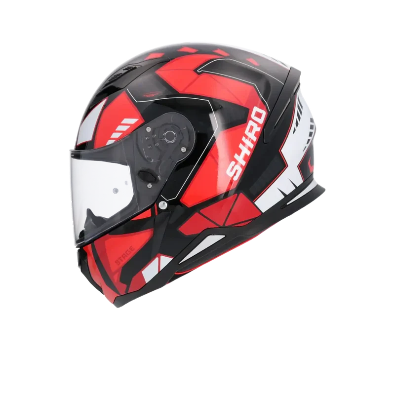 SHIRO SH-890 HUNTER STAGE CASCHI DI MOTO INTEGRALE DA NERO ROSSO