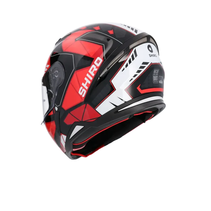 SHIRO SH-890 HUNTER STAGE CASCHI DI MOTO INTEGRALE DA NERO ROSSO