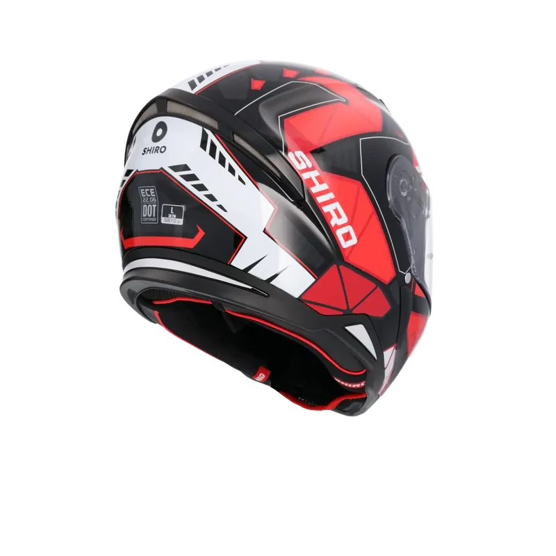 SHIRO SH-890 HUNTER STAGE CASCHI DI MOTO INTEGRALE DA NERO ROSSO