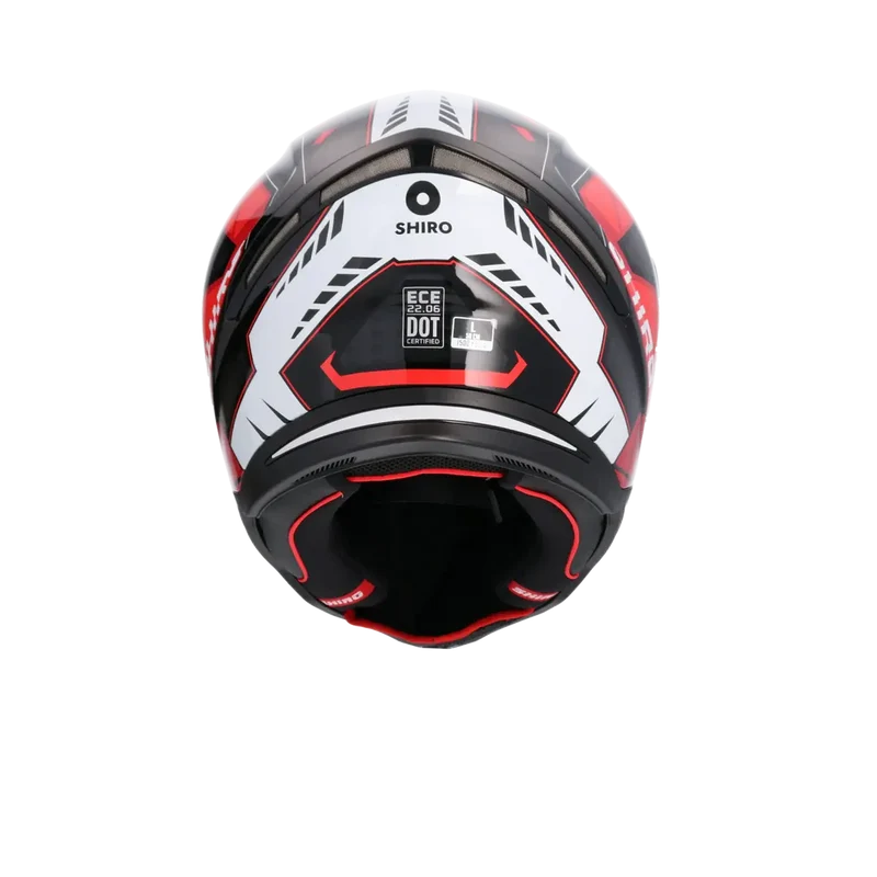 SHIRO SH-890 HUNTER STAGE CASCHI DI MOTO INTEGRALE DA NERO ROSSO