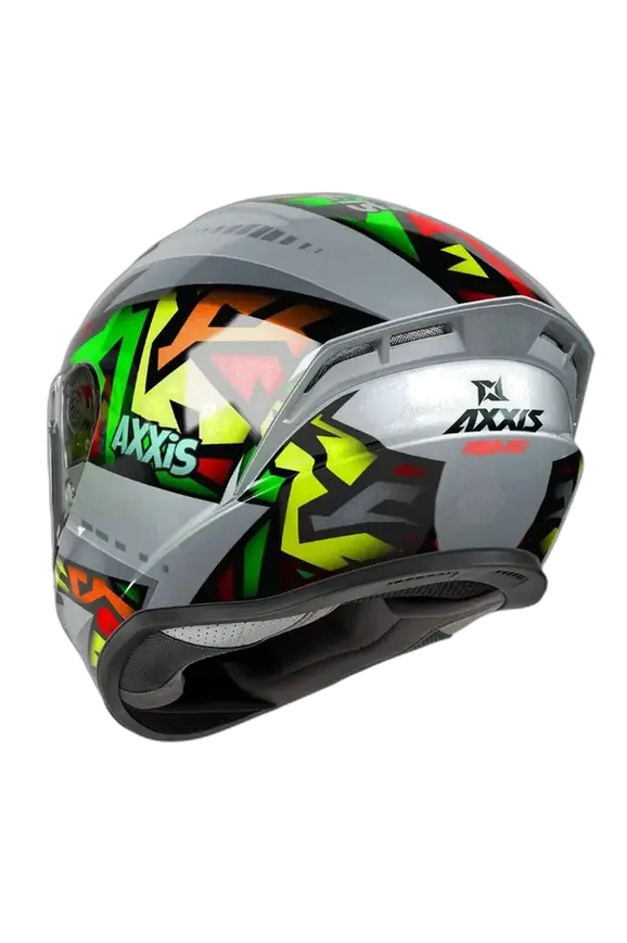 AXXIS DRAKEN S JOLLY C2 FF112D CASCHI DI MOTO GRIGIO LUCIDO DI MOTO