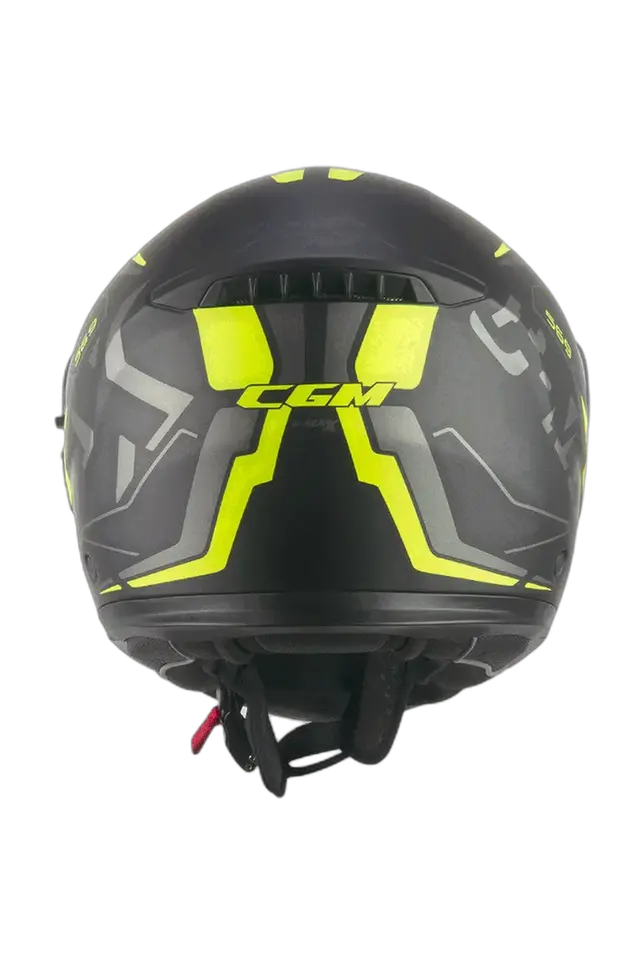 CGM 569G C MAX CITY MODULARE CASCHI DI MOTO NERO GIALLO FLUO OPACO