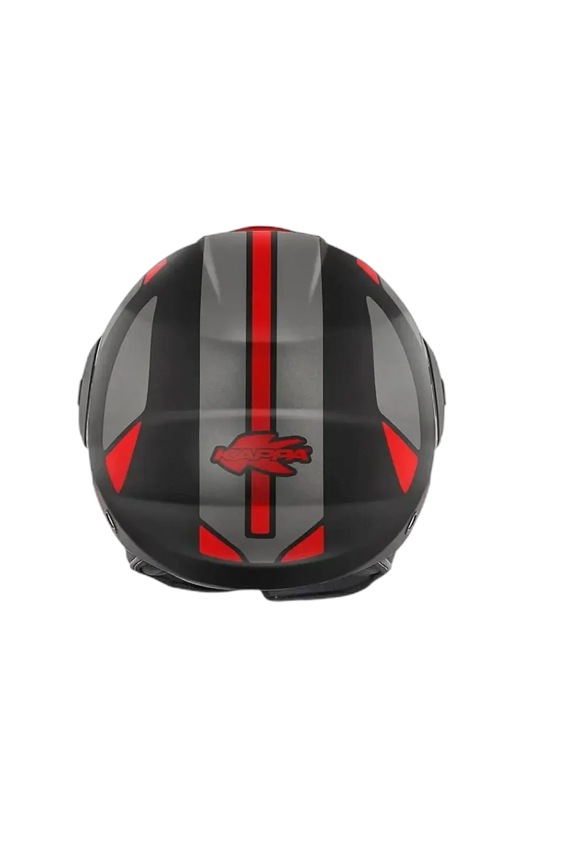 KAPPA KV 37 EVO URBANO JET CASCHI DI MOTO TITANIO ROSSO OPACO
