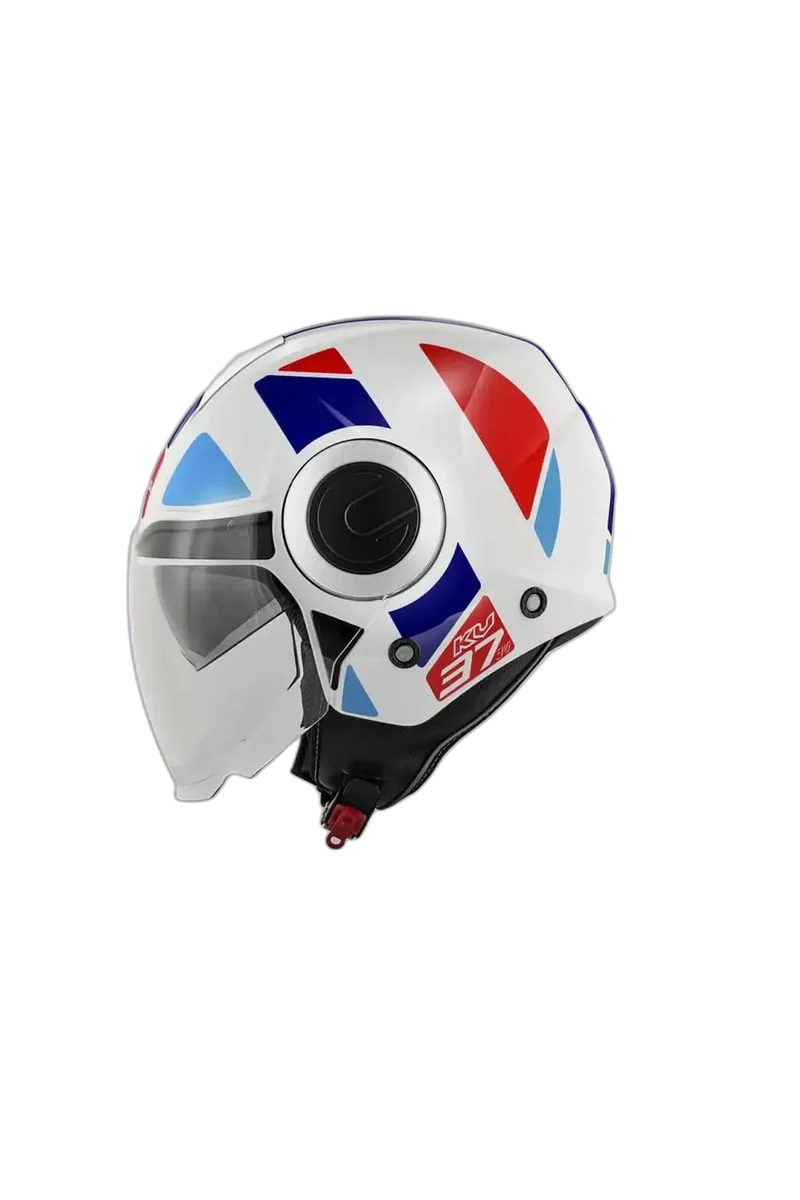 KAPPA KV37 EVO SCOOTER JET CASCHI DI MOTO BIANCO BLU ROSSO