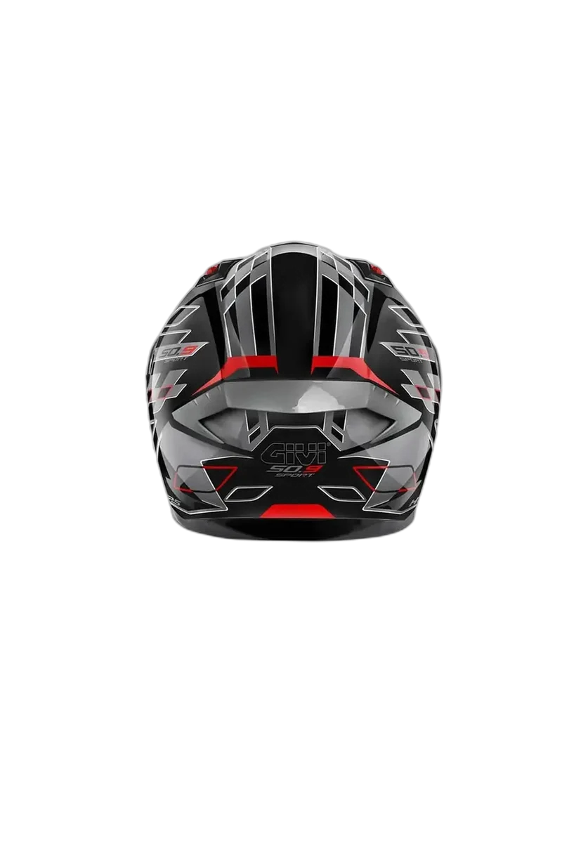 GIVI 50.9 AGGRESSION INTEGRALE CASCHI DI MOTO TITANIO NERO ROSSO